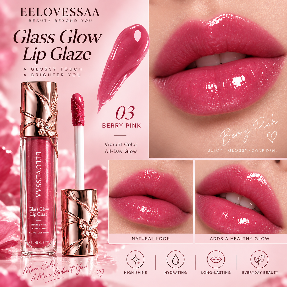 EELOVESSAA Glass Glow Lip Glaze