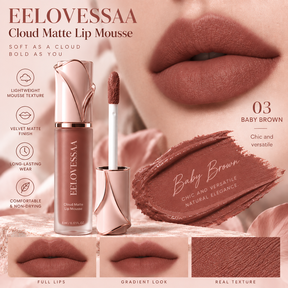 EELOVESSAA Cloud Matte Lip Mousse