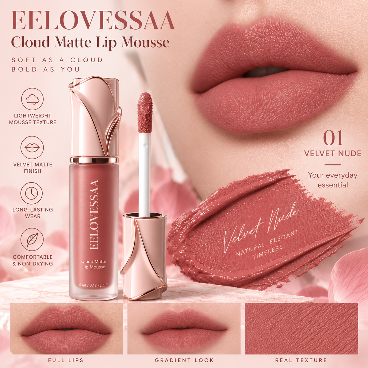 EELOVESSAA Cloud Matte Lip Mousse
