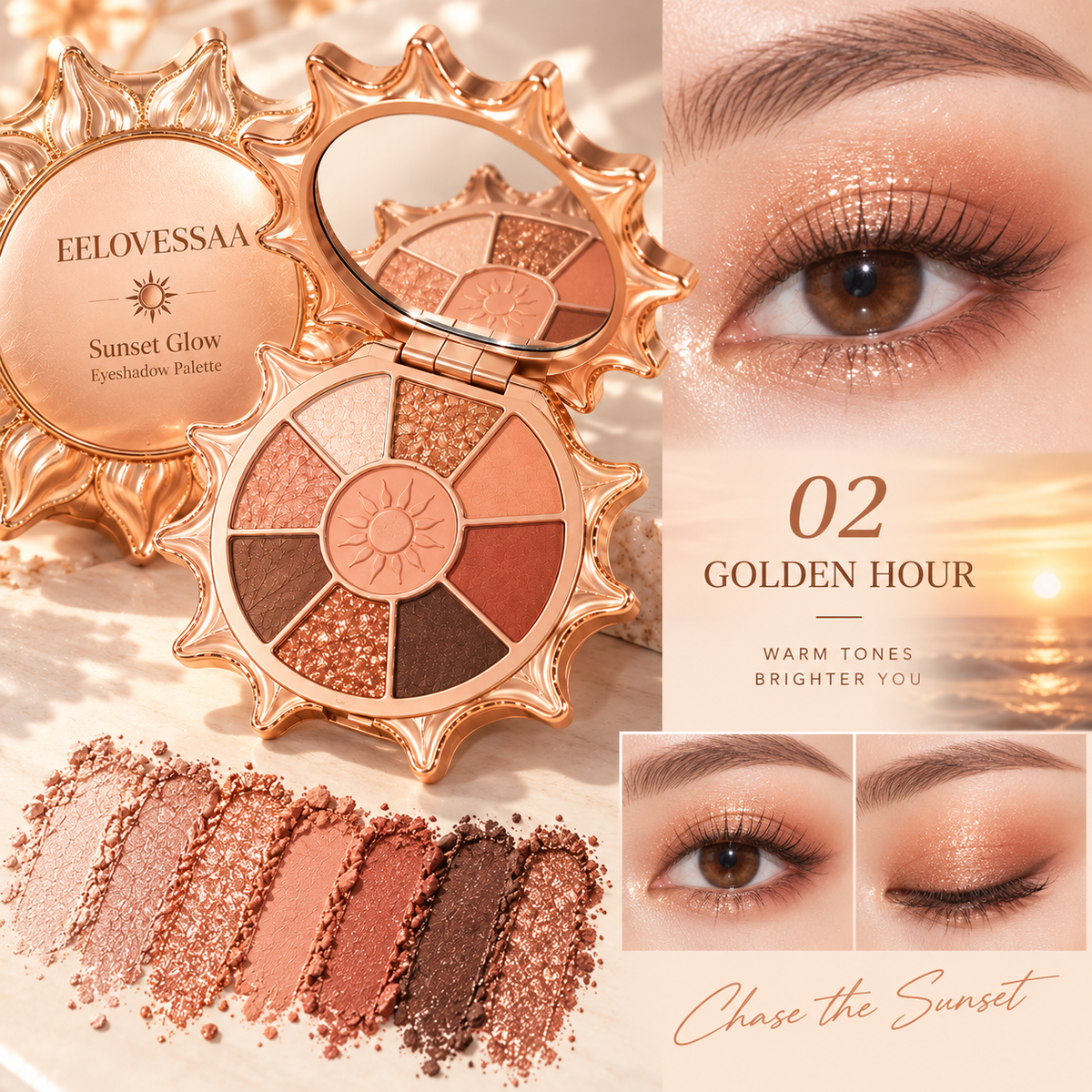 EELOVESSAA Sunset Glow Eyeshadow Palette