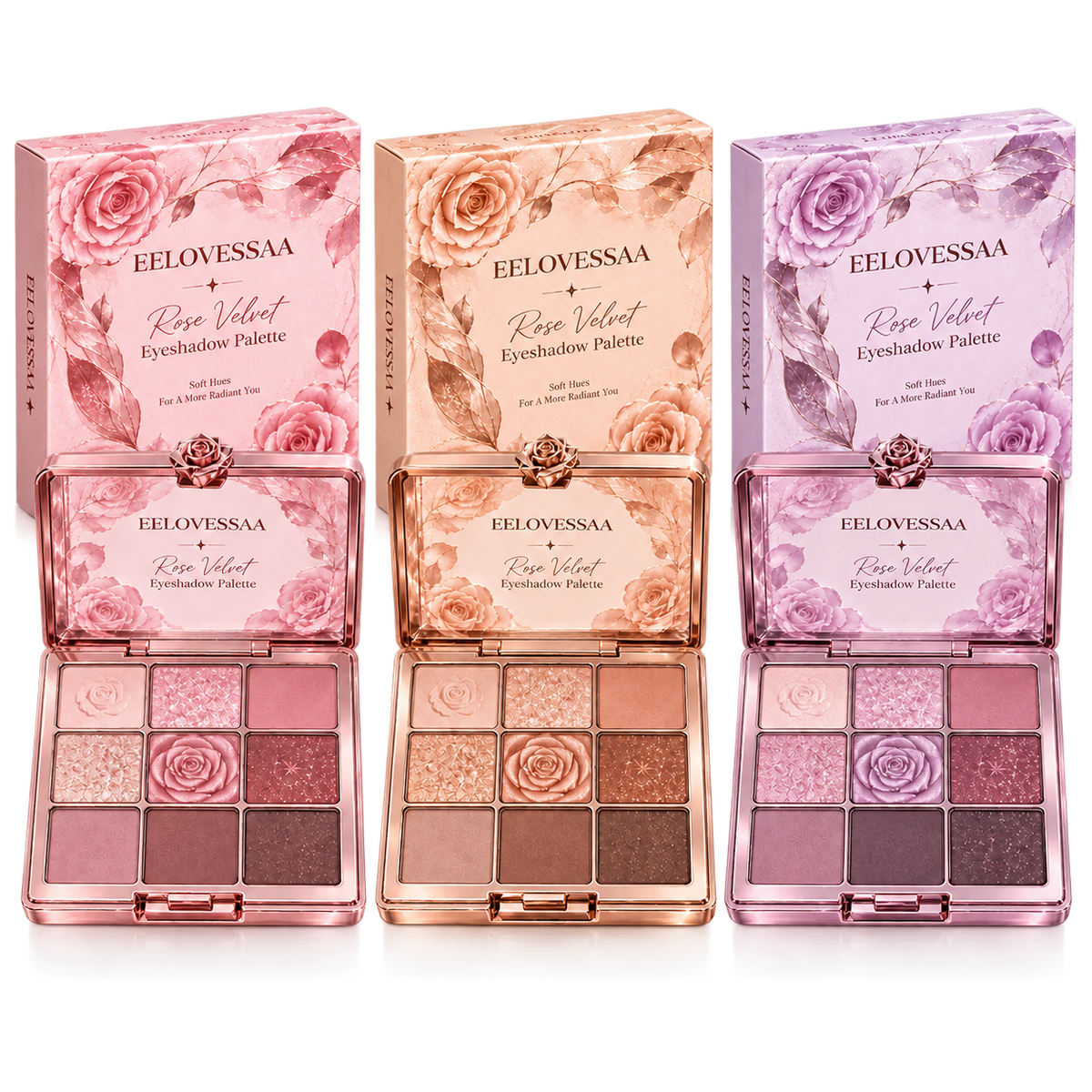 EELOVESSAA Rose Velvet Eyeshadow Palette