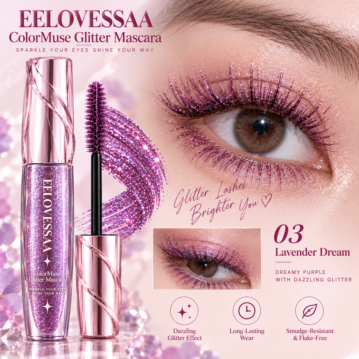 EELOVESSAA ColorMuse Glitter Mascara