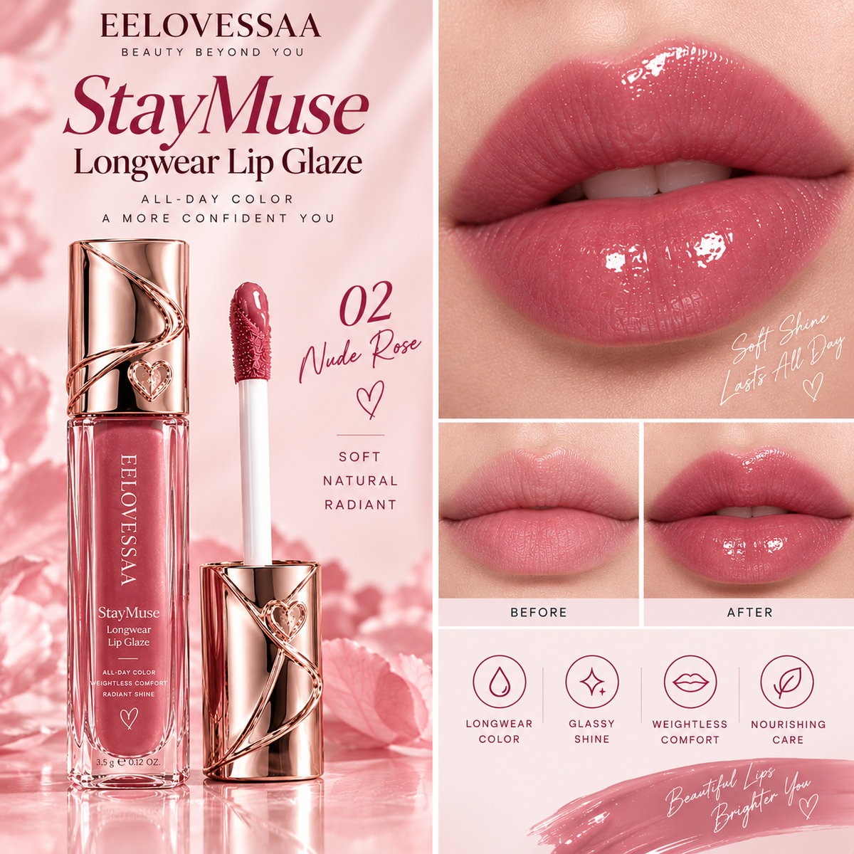 EELOVESSAA StayMuse Longwear Lip Glaze
